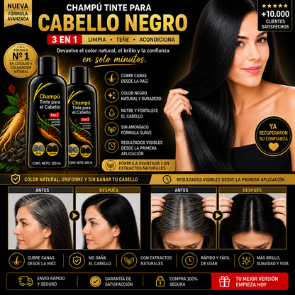 Champú Oscurecedor de Canas | Tinte Progresivo Natural 100ml