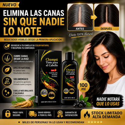 Champú Oscurecedor de Canas | Tinte Progresivo Natural 100ml