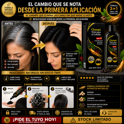 Champú Oscurecedor de Canas | Tinte Progresivo Natural 100ml