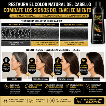 Champú Oscurecedor de Canas | Tinte Progresivo Natural 100ml