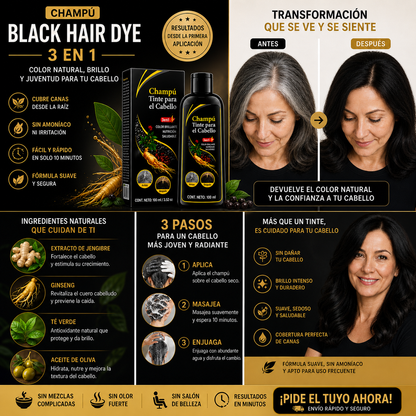 Champú Oscurecedor de Canas | Tinte Progresivo Natural 100ml